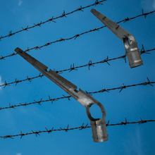 4" x 1-5/8" Steel 3 Strand Barbed Wire Arm for Chain Link Fences
