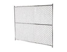 Freestanding temporary chain link fence panel with a galvanized steel frame, designed for quick installation at construction sites, events, and crowd control applications.