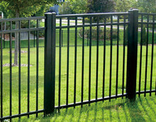 Ornamental Aluminum Flat Top 4' Wide x 6' Tall 3-Rail Gate with 3-7/8" Air Space