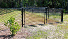 60" Tall - Residential Black Chain Link Double Drive Gate