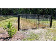 42" Tall - Residential Black Chain Link Double Drive Gate