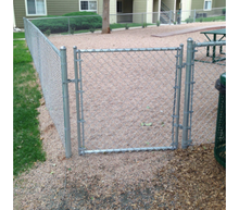 36" Tall - Residential Galvanized Chain Link Single Swing Gate