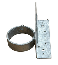 2-1/2" Right Hand Steel End Post Adapter for Wood Fences