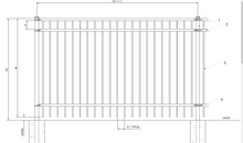 [50 Feet Of Fence] 5' Tall Ornamental Steel Flat Top Complete Fence Package