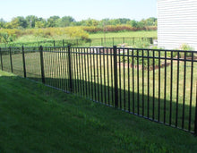 5' x 6' Aluminum Ornamental Flat Top Series A 3-Rail - Standard Picket